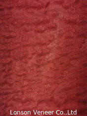ইন্টেরিয়র ডিজাইনের জন্য Sapelle Pommele Red Dyed Wood Veneer 10CM Width